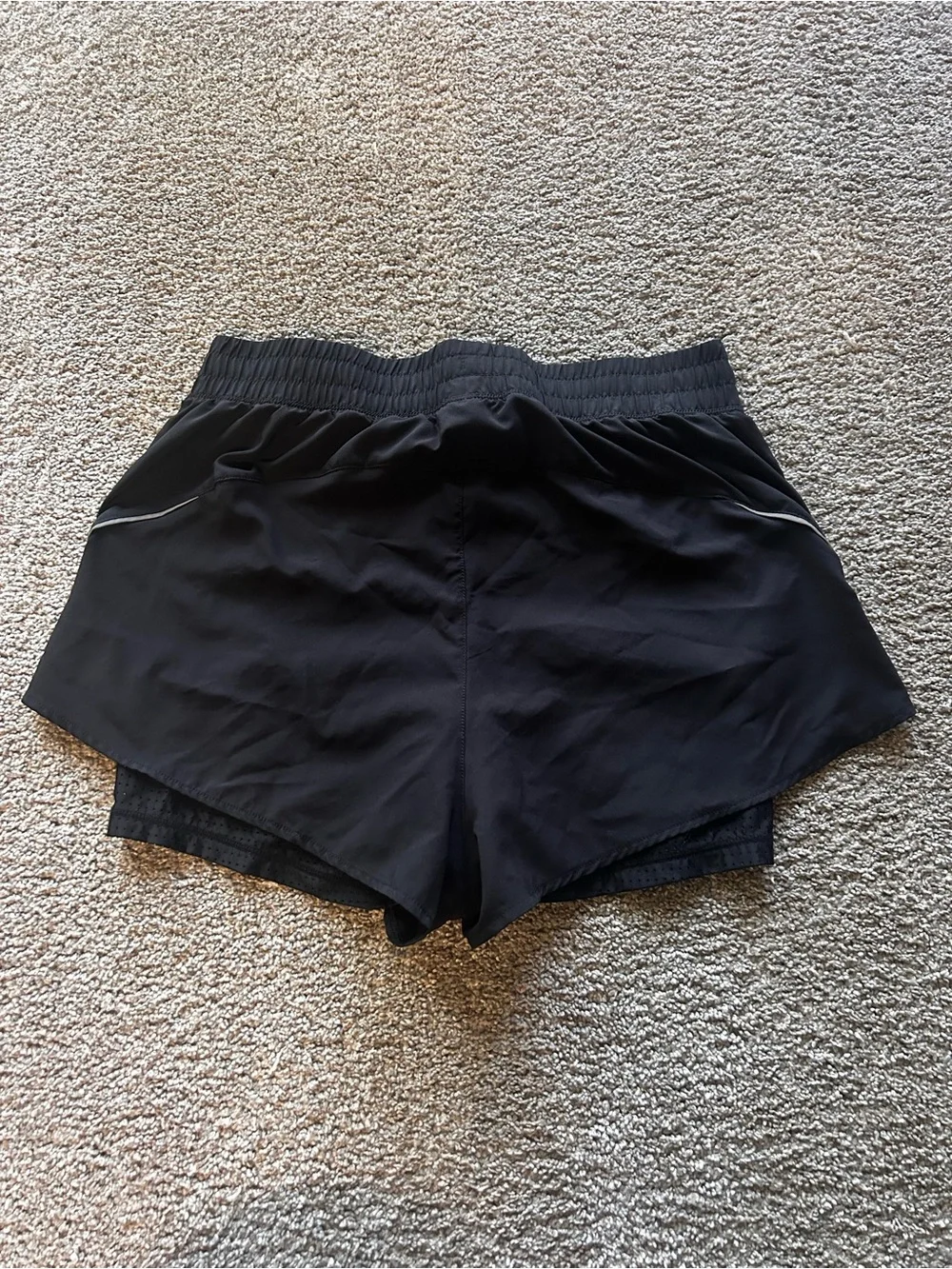 Fabletics Women’s Black Running Shorts with Built-In Liner